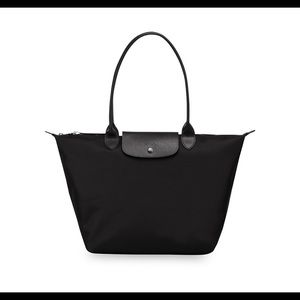 LONGCHAMP Black Large Shoulder Tote Bag